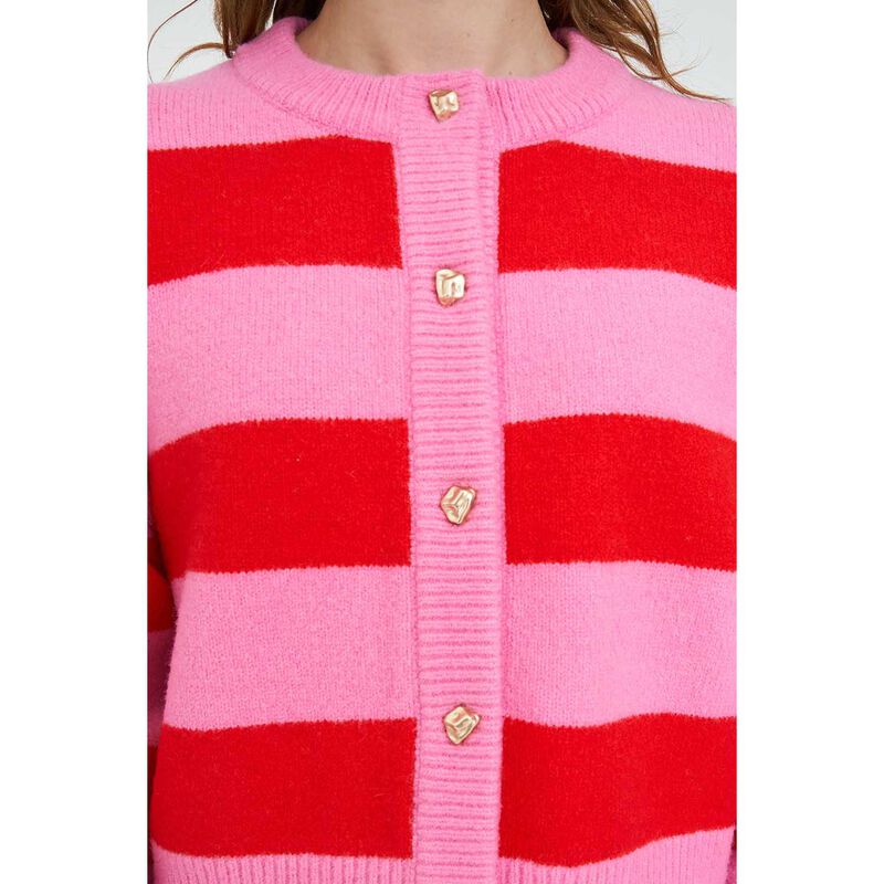 Huffer Elle Crop Stripe Cardigan image number 2